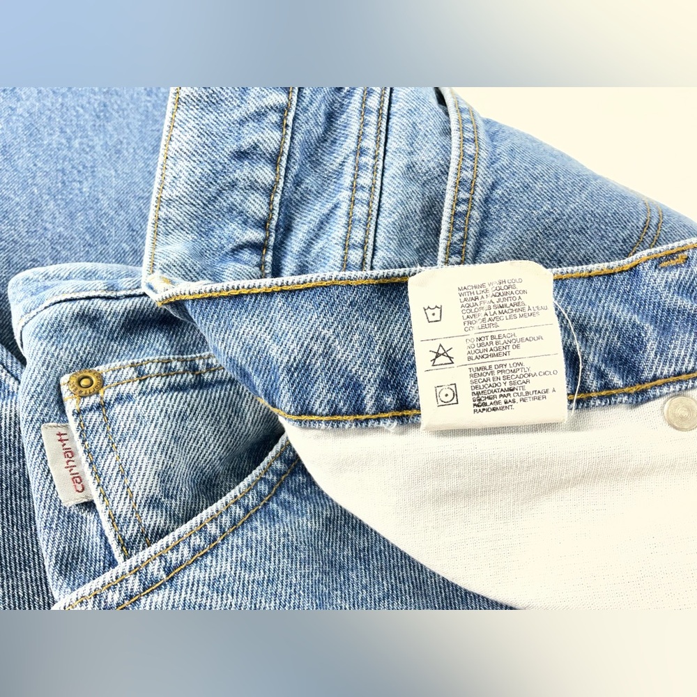 Carhartt Mens Relaxed Fit Classic Stonewash Denim Jeans Size 46 x 30 - Picture 14 of 14